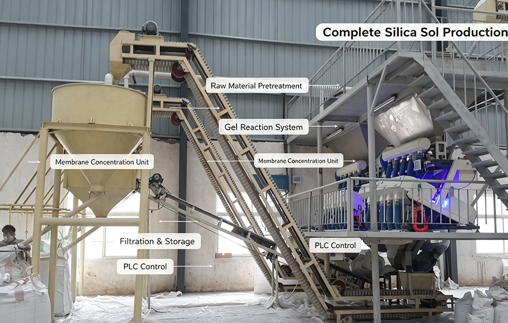 Complete silica sol equipment, automatic silica sol production line for high purity silica sol